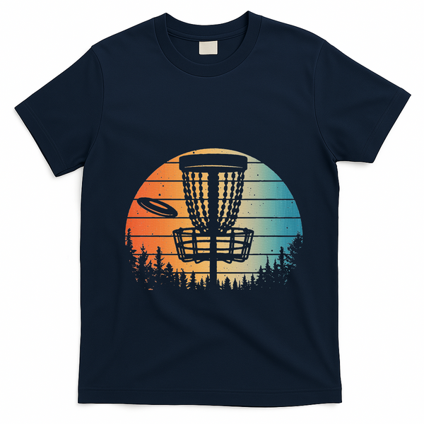 Disc Golf Art Disc Golfer Disc Golf T-Shirt - Navy Blue