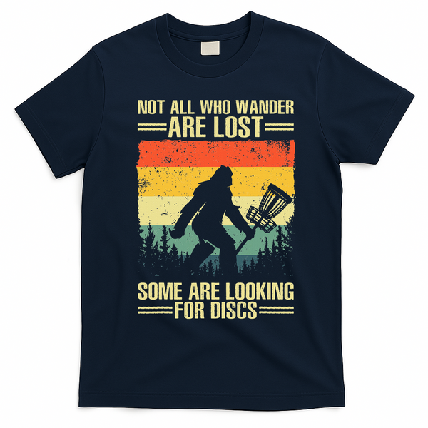 Disc Golf Art Disc Golf Player T-Shirt - Navy Blue