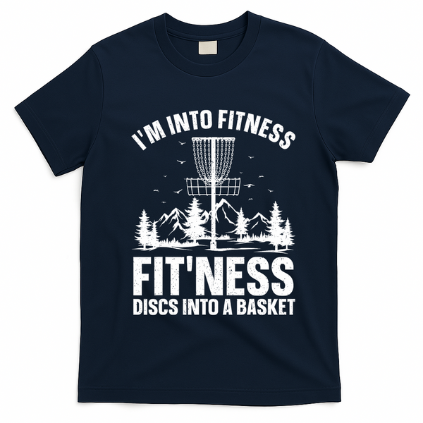 Disc Golf Art Disc Golfer Player Disc Golf T-Shirt - Navy Blue