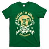 Disc Golf Aim For The Chains Skull T-Shirt - Irish Green