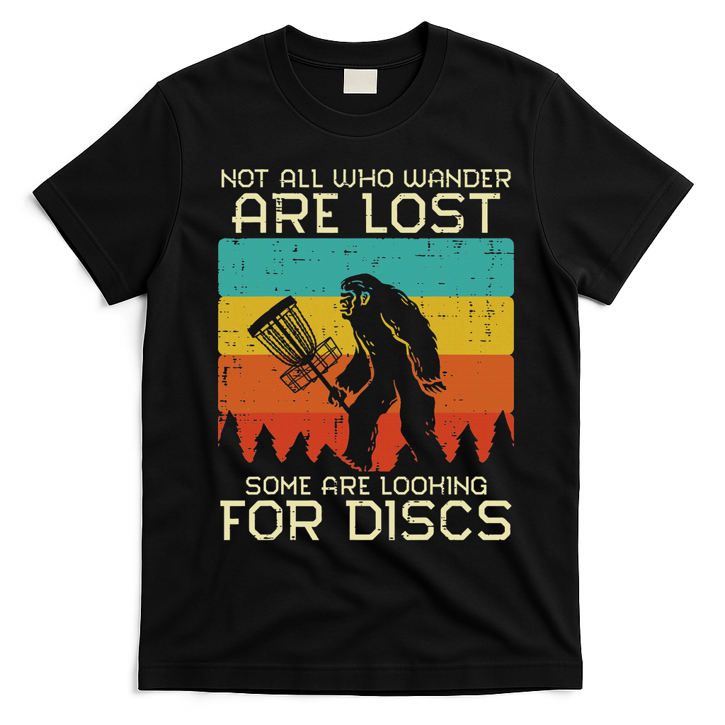 Disc Golf Bigfoot Sasquatch Frisbee Frolf Women T-Shirt - Black
