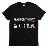 Disc Golf Basket Frisbee Golfing Frolf Coffee Beer Adult T-Shirt - Black