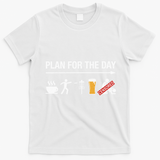 Disc Golf Basket Frisbee Golfing Frolf Coffee Beer Adult T-Shirt - White