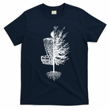 Disc Golf Basket Tree T-Shirt - Navy Blue