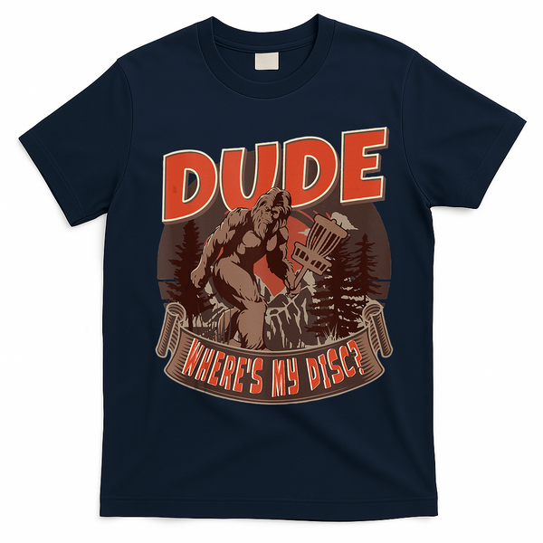 Disc Golf Dude Wheres My Disc II T-Shirt - Navy Blue