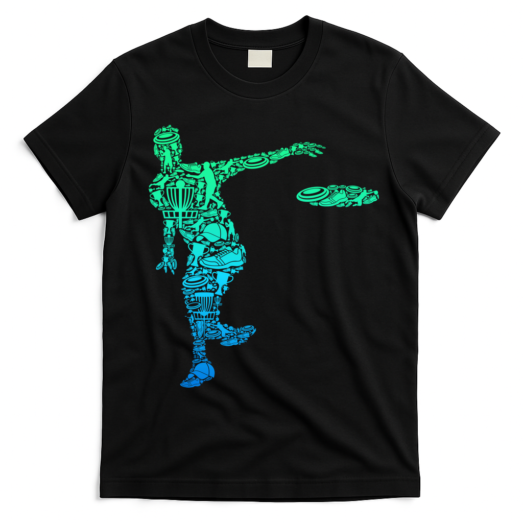 Disc Golf Frisbee Boy T-Shirt - Black