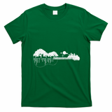 Disc Golf Flying Disc Disc Golf Sunset Guitar T-Shirt - Irish Green