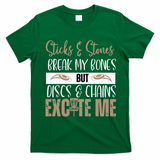 Disc Golf Funny Discs & Chains Excite Me Brown T-Shirt - Irish Green