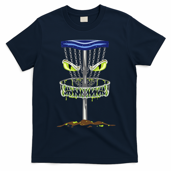 Disc Golf Men Disc Golf Monster T-Shirt - Navy Blue