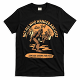 Disc Golf Not All Who Wander Are Lost T-Shirt - Black