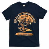 Disc Golf Not All Who Wander Are Lost T-Shirt - Navy Blue