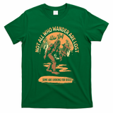 Disc Golf  Not All Who Wander Are Lost Funny Sarcastic T-Shirt - Irish Green