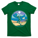 Disc Golf Player Skeleton Disc Golfer Funny Outdoor Nature T-Shirt - Irish Green