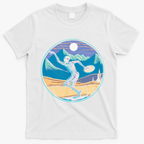 Disc Golf Player Skeleton Disc Golfer Funny Outdoor Nature T-Shirt - White