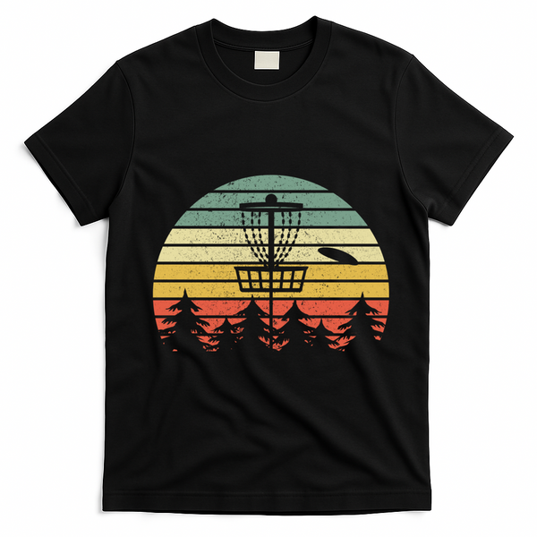 Disc Golf Retro Vintage Frisbee Design T-Shirt - Black