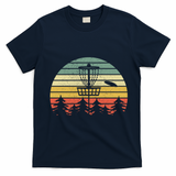 Disc Golf Retro Vintage Frisbee Design T-Shirt - Navy Blue