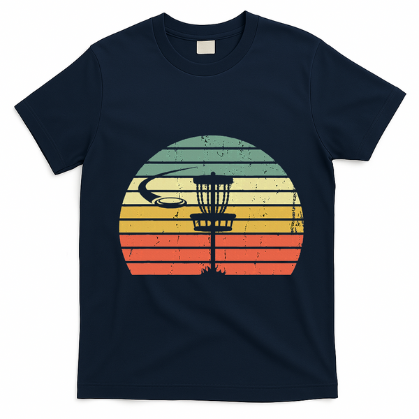 Disc Golf Retro Frisbee Golf Disc Sport Gift T-Shirt - Navy Blue