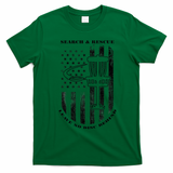 Disc Golf Rescue Squad Never Lose a Disc Black T-Shirt - Irish Green
