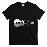 Disc Golf Sunset Guitar Guitarist Player Outfit Gift For Those Who Play Frolf T-Shirt - Black