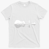 Disc Golf Sunset Guitar Guitarist Player Outfit Gift For Those Who Play Frolf T-Shirt - White