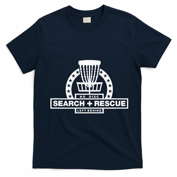 Disc Golf Search and Rescue Disc Golf Gift Funny Disc Golf T-Shirt - Navy Blue