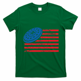 Disc Golf T USA Flag Disc Golf T-Shirt - Irish Green