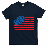 Disc Golf T USA Flag Disc Golf T-Shirt - Navy Blue