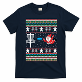 Disc Golf Ugly Christmas Merry Discmas Holiday Xmas Gift Cool Gift T-Shirt - Navy Blue