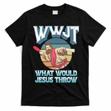 Disc Golf Wwjt What Would Jesus Throw Frisbee Golf Christian T-Shirt - Black