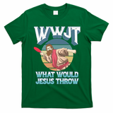Disc Golf Wwjt What Would Jesus Throw Frisbee Golf Christian T-Shirt - Irish Green