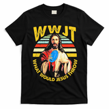 Disc Golf What Would Jesus Throw Frisbee Golf Wwjt Christian T-Shirt - Black