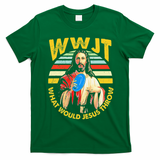 Disc Golf What Would Jesus Throw Frisbee Golf Wwjt Christian T-Shirt - Irish Green