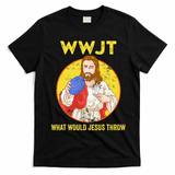 Disc Golf What Would Jesus Throw Frisbee Golf T-Shirt - Black