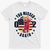 Donald Trump 02 Golf You Missed Again 2024 Election T-Shirt - White
