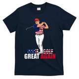Donald Trump Funny Golf Gift T-Shirt - Navy Blue