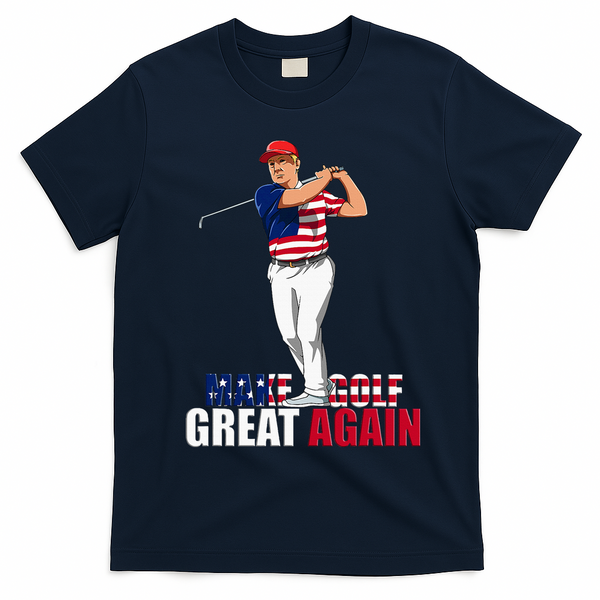 Donald Trump Funny Golf Gift T-Shirt - Navy Blue