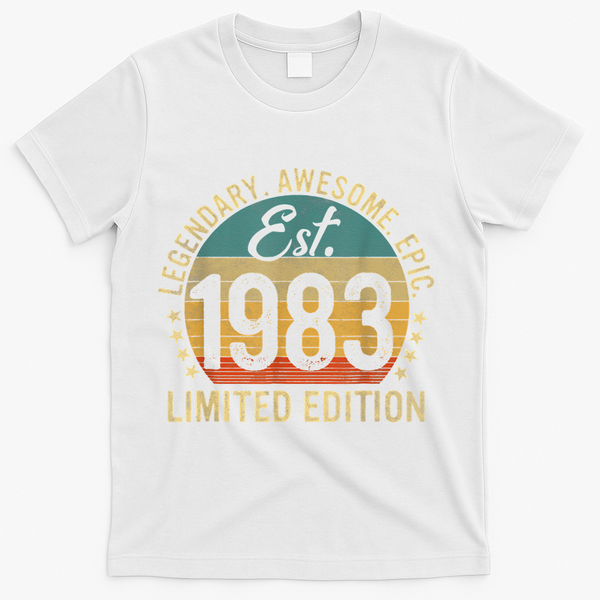 Est 1983 Vintage 1983 Limited Edition 40th Birthday T-Shirt - White