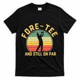 Funny 40th Birthday Golfer Turning 40 Year Old Golfing T-Shirt - Black