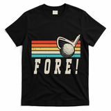 Fore 4th Golf Birthday Party T-Shirt - Black