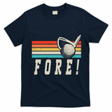 Fore 4th Golf Birthday Party T-Shirt - Navy Blue