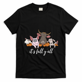 Farm Animals ItS Fall YAll Pumpkins Autumn Halloween Gift T-Shirt - Black