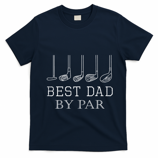 Funny Best Dad By Par Golf Gift For Fathers Day Gift T-Shirt - Navy Blue