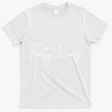 Forty-licious Cute Fortieth 40th Birthday Party Theme T-Shirt - White