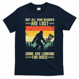 Funny Disc Golf Art T-Shirt - Navy Blue