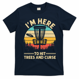Funny Disc Golf For  Disc Golf Player Trees Sports T-Shirt - Navy Blue