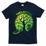 Funny Disc Golf Graphic Tree Gift T-Shirt - Navy Blue