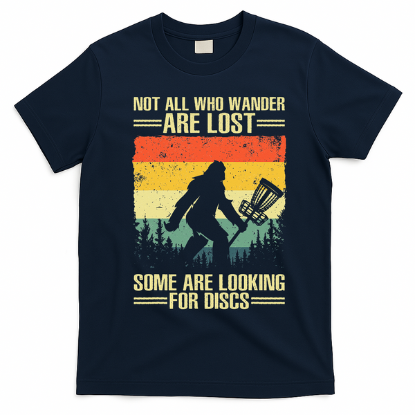 Funny Disc Golf Art For Men Women Kids Disc Golf Player T-Shirt - Navy Blue