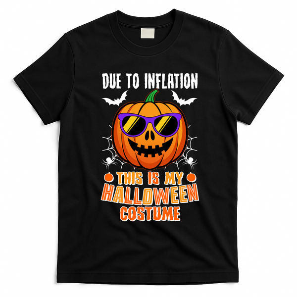 Funny Due To Inflation This Is My Halloween Costume T-Shirt - Black