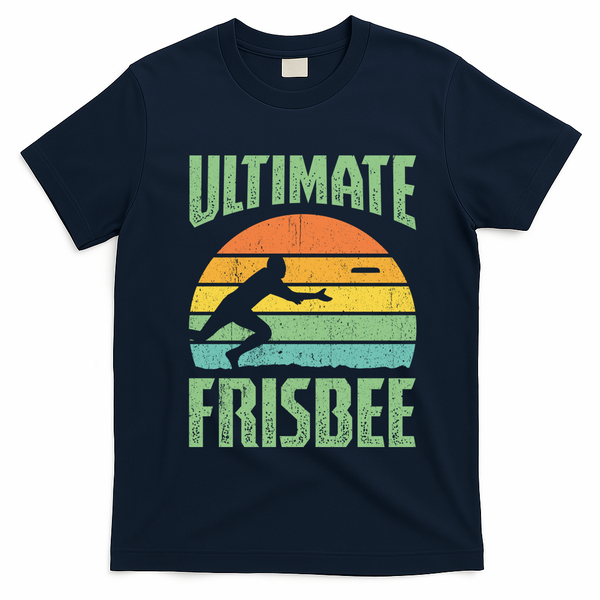 Frisbee Design Ultimate Frisbee Gift T-Shirt - Navy Blue