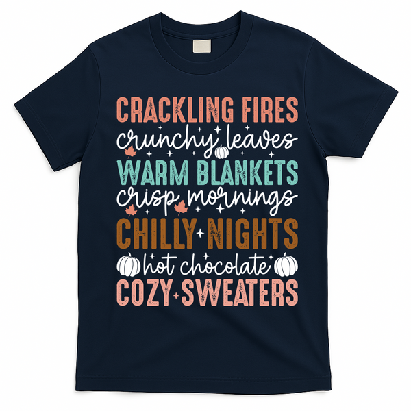 Funny Fall Autumn Season Quote T-Shirt - Navy Blue